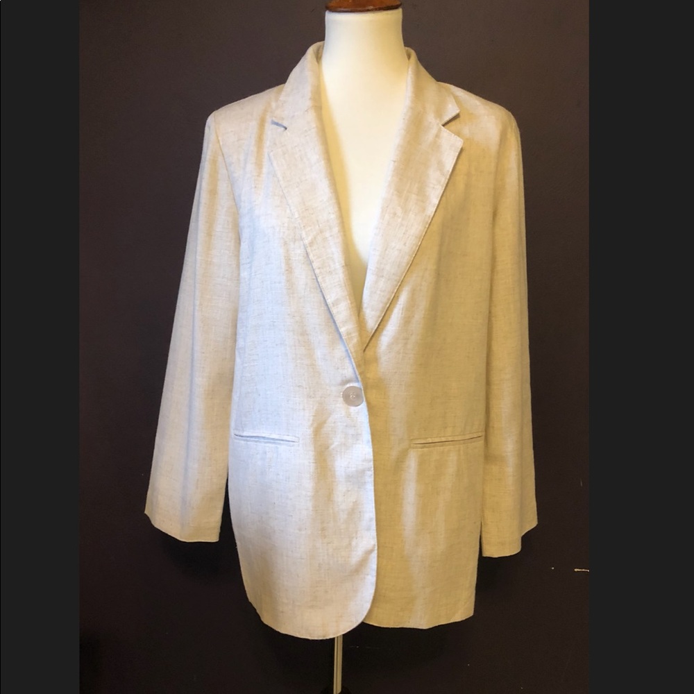 Vintage linen oversized blazer